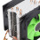 Ventilateur CPU double 90 mm, 4 caloducs, 3 broches, vert, 38CFM 11