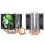 Ventilateur CPU double 90 mm, 4 caloducs, 3 broches, vert, 38CFM 15