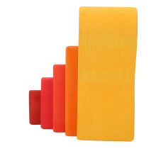 5 pezzi di blocchi impilabili a forma di fiamma, colore mostrato