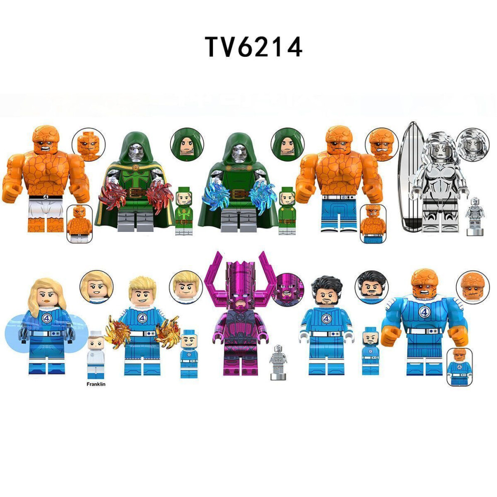 Photos - Construction Toy  30pcs Fantastic Four Thunderbolt Stone Man Destroyer Doctor Devourer Assembler Building Blocks Doll Toy(10pcs-C)
