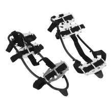 Crampones de escalada con 24 dientes, plateados, par de talla L