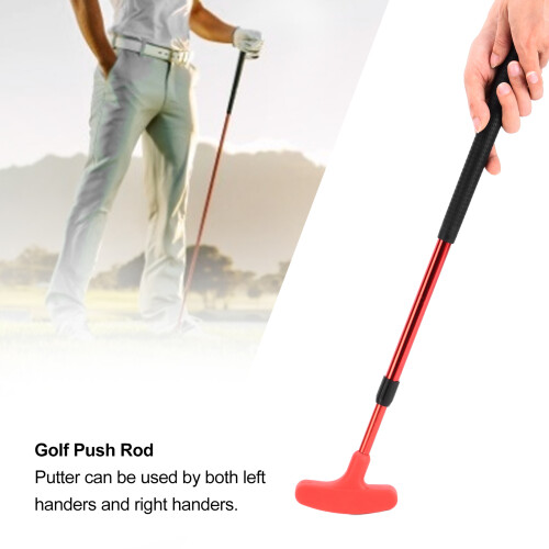 Golf Putter 2 Section Retractable Adjustable Golf Training Putters Practicing Equipment for Kids Adults Red 2