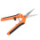 Garden Shears Spring Loaded Side Locking Automatic Push Stainless Steel Garden ScissorsOrange 4