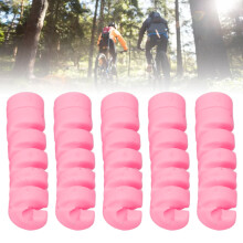 Manchons en caoutchouc rose pour câbles de vélo 5 pièces pour protection du cadre & gaine de frein