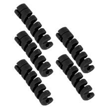 Protezioni per cavi della bicicletta, manicotti in gomma, set da 5 pezzi, per cavi del telaio e del freno, nero.