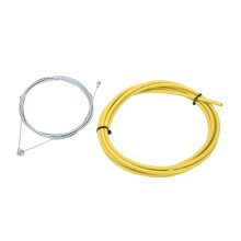 Set cavo e guaina del freno da 5 mm, giallo, 2,5 m