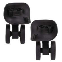 Rueda de equipaje de nylon, giratoria a 360, negra, 310 g