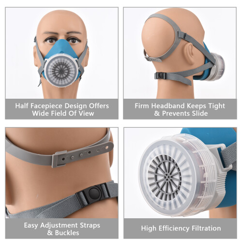 Semimaschera respiratoria 183 g 6,5 oz silicone+ABS 1