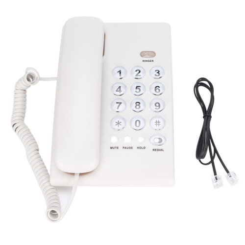 KXT504 Teléfono de escritorio con cable - Botón grande, blanco 1