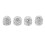 4 pezzi tappi valvole bling 15mm argento per auto e moto 2
