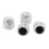 4 pezzi tappi valvole bling 15mm argento per auto e moto 14