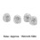 4 pezzi tappi valvole bling 15mm argento per auto e moto 7