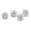 4 pezzi tappi valvole bling 15mm argento per auto e moto 3