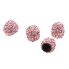 4 pezzi tappi valvola rosa universali da 15 mm con strass