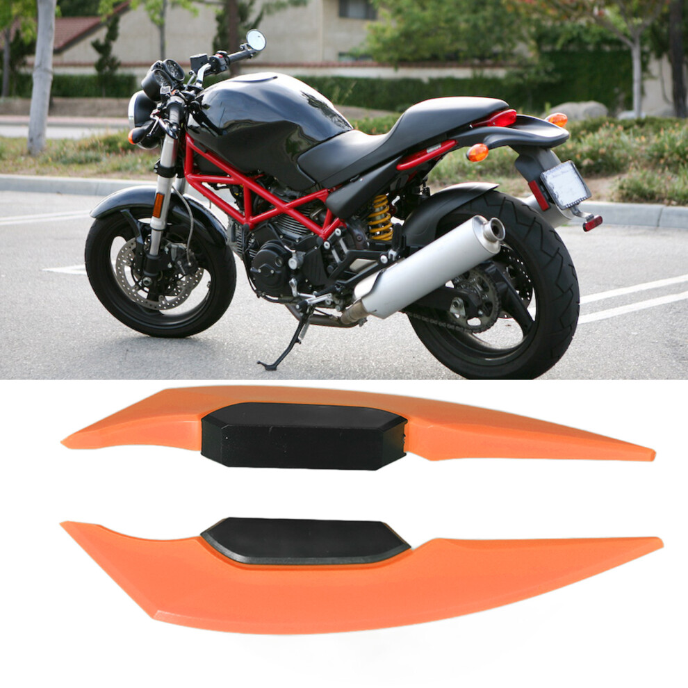 1 Pair Motorcycle Side Winglet Aerodynamic Wing Spoiler Universal For Motorbike Electric Bikesorange 9401322045075