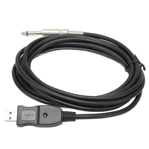 Cable de guitarra USB negro de 3 m, interfaz USB a 6,35 mm 1