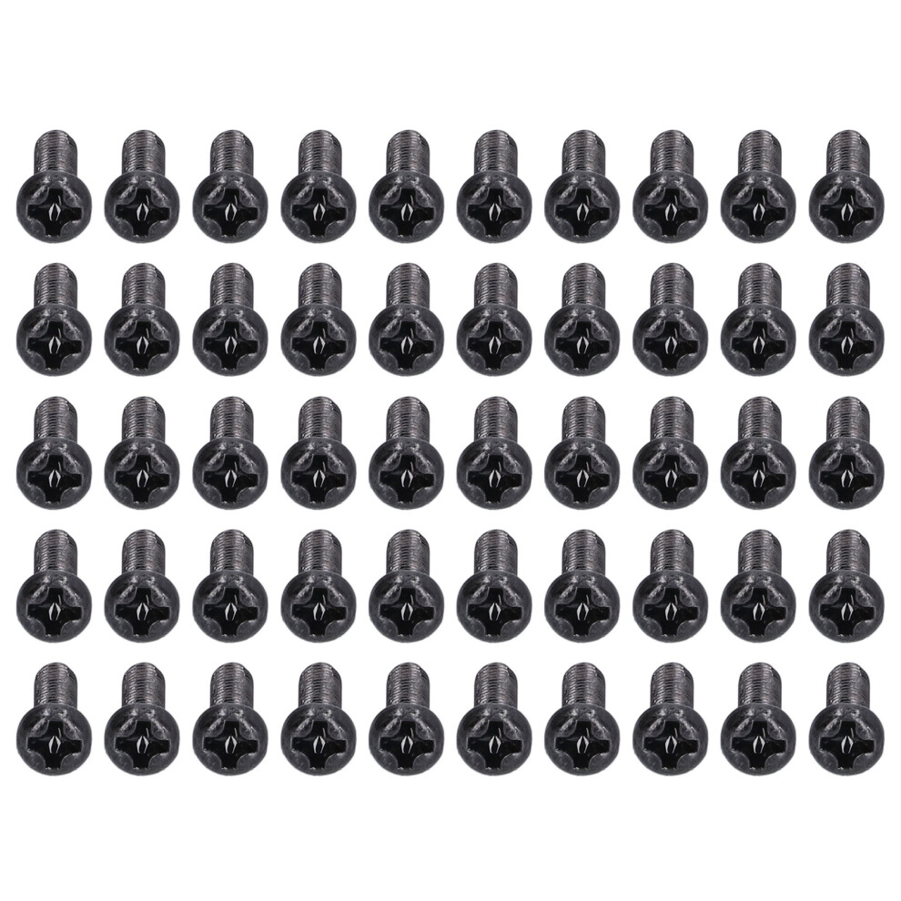 50pcs DIN 7985 Steel Pan Head Machine Screw Fully Threaded Black Zinc Plated Bolts FastenerM3x10-image-OPC-PHVW577-NEW