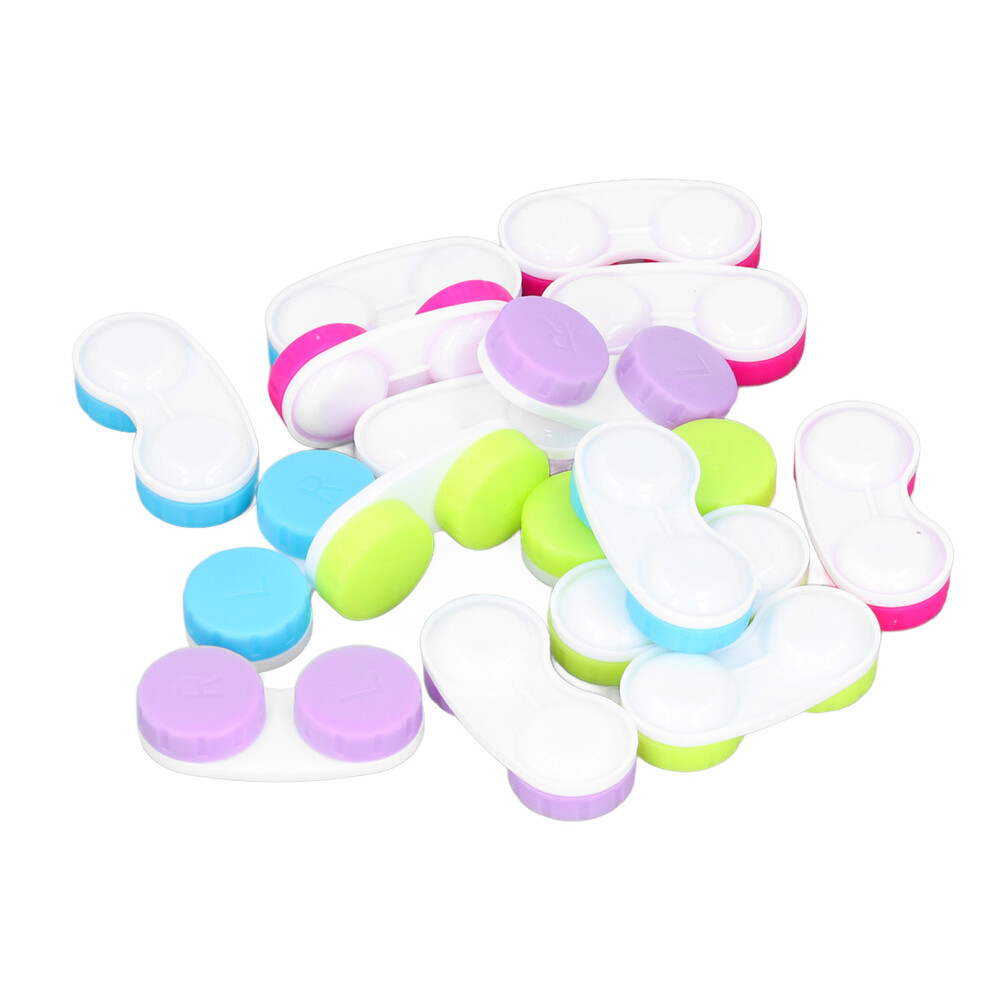 16pcs Contact Lens Case Colorful Contact Lens Soak Storage Container for Outdoor Activities Travel