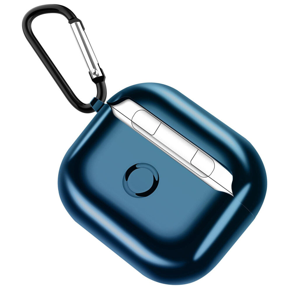 Wireless Earphone Case Compatible For 3 2021 Electroplating Tpu Protective Earphone Cover Case With Carabiner 8481322050478