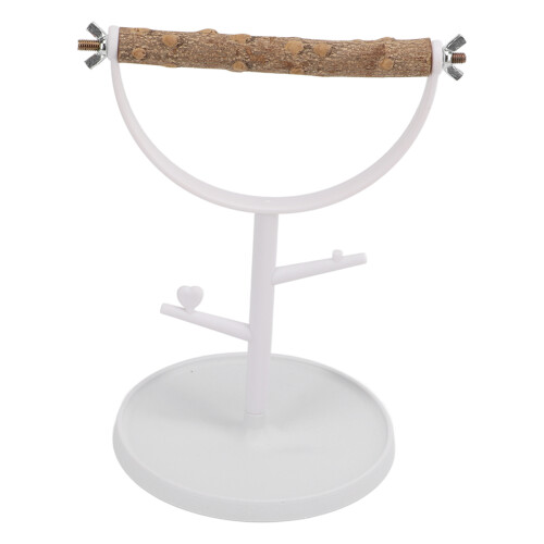 Support de table en bois naturel pour perroquet - antidérapant