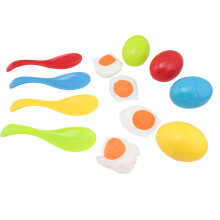 Set giocattolo per la corsa delle uova e del cucchiaio - Plastica da 500 g, 4-6