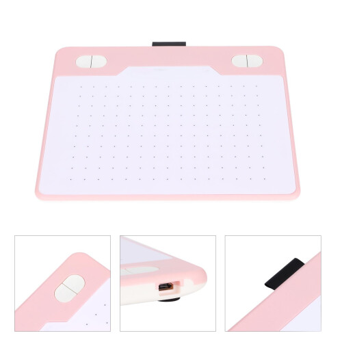 Digital Tablet Automatic Recognition Electromagnetic Induction Fast Reading 5080LPI Resolution Graphic Drawing TabletPink