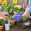 Bulb Planter Handheld Bulbs Transplanter Bend Free Tool for Transplanting Silver Green 8