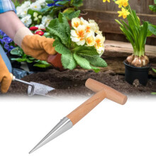 Spadino manuale per bulbi 285 mm/110 mm legno e acciaio