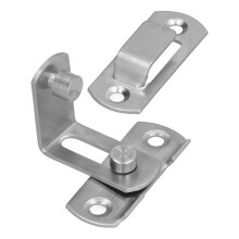 Chiusure a scatto per porte in acciaio inossidabile, set da 4 pezzi, colore argento, con bloccaggio a 90, per sale riunioni