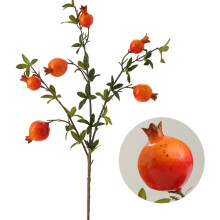 Simulation Fruit Branch with 6pcs Lifelike Garnet Decorative Fake fruit branches for Home Office 85cm