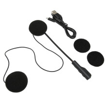 Casque Bluetooth moto BT5.0 180mAh, Taille unique, Noir