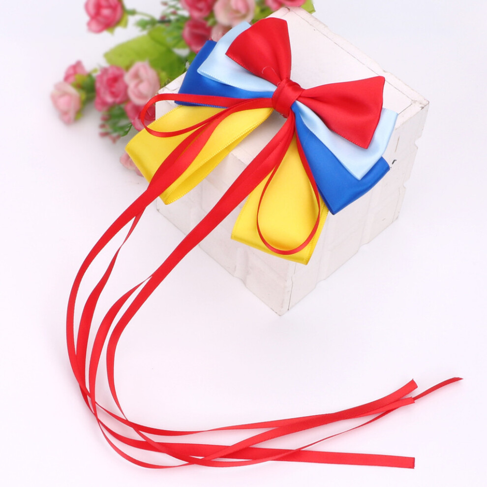 (Long Ribbon Clip) Snow Bow White Top Clip Headband Wig Braid Tassel Spring Hair Clip Accessory-image-OPC-PHVW6HQ-NEW