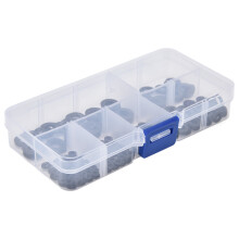 Set de 250 rondelles plates en nylon noires M2-M6