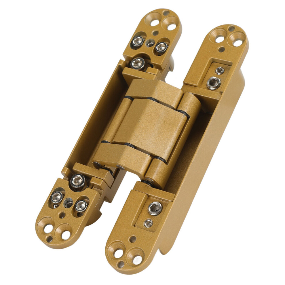 Door Hinges Adjustable 180 Degrees Opening Angle 3D Folding Door Hinge With Hex Wrench Screws For Wooden Door 40Kggold 4981322054741