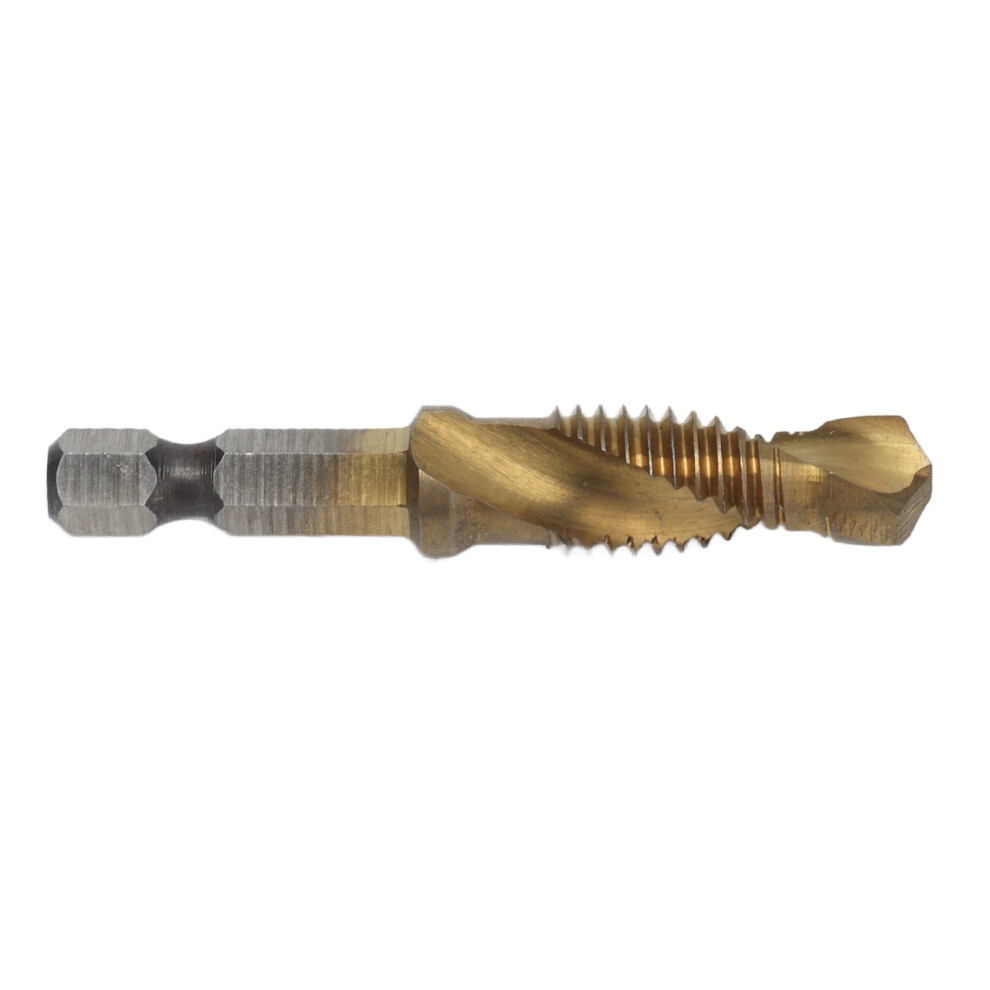 Tap Drill Bits Hex Shank Titanium Coated Metric Screw Combination Tapping Bit For Woodm10 4921322055553