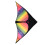 Cerf-volant triangulaire 150x75 cm patchwork multicolore 113g 12