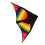 Cerf-volant triangulaire 150x75 cm patchwork multicolore 113g 15