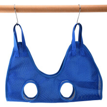 Sling per toelettatura dei cani M, rete + acciaio inossidabile, blu