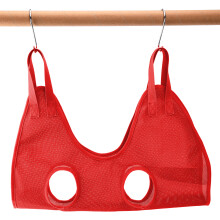 Sling da toelettatura per cani rosso S, rete + acciaio inossidabile