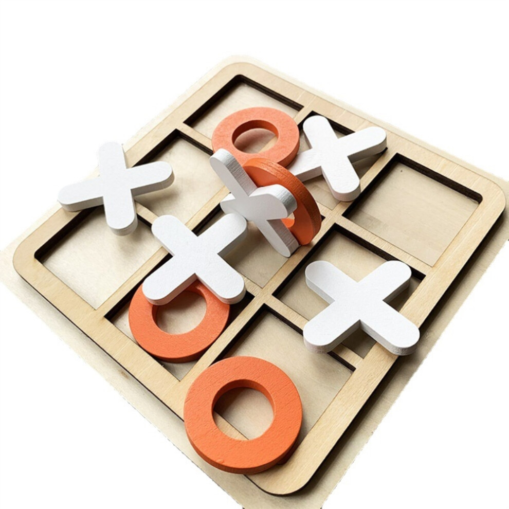 Wooden Xo Board Game Toy Wooden Interaction Board Chess Children Puzzle Game Educational Toys