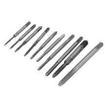 Ensemble de 10 tarauds micro en acier rapide pour le filetage fin des montres et horloges.