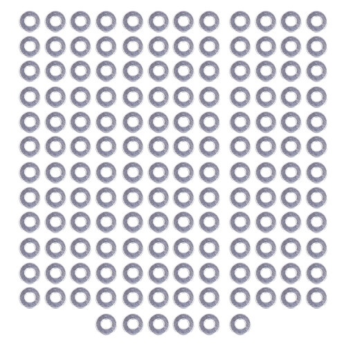Kit da 150 pezzi di rondelle piatte A2-70 M2,5 argento 1