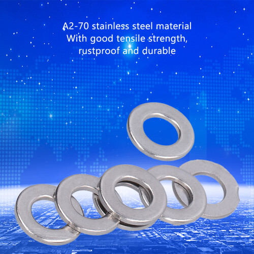 Kit da 150 pezzi di rondelle piatte A2-70 M2,5 argento 2