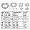 Kit da 150 pezzi di rondelle piatte A2-70 M2,5 argento 10