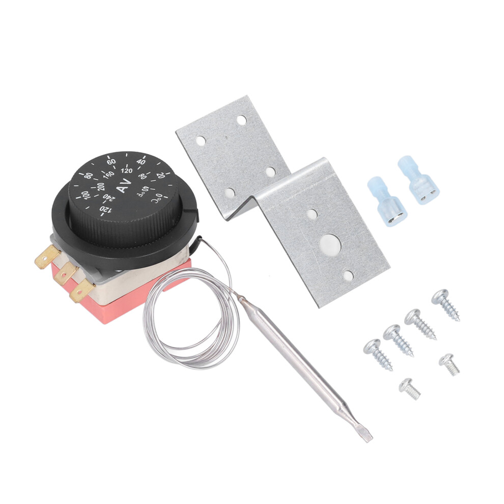 Adjustable Electric Fan Thermostat Switch 3 Pins Design Temperature Control Probe Kit 8751322059284