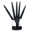 Halloween 3D Estensioni per dita Nero Destra 25cm 186g 15