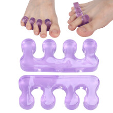 2 pezzi separatori per dita in gel di silice viola 8x3cm
