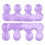 2 pezzi separatori per dita in gel di silice viola 8x3cm 2