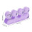 2 pezzi separatori per dita in gel di silice viola 8x3cm 12