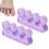 2 pezzi separatori per dita in gel di silice viola 8x3cm 14
